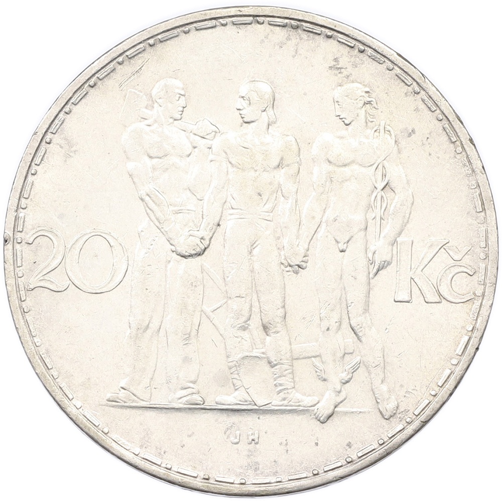 20 крон 1933 года Чехословакия — Фото №1