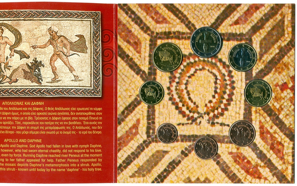 Набор из 8 евромонет 2014 года Кипр — Фото №1