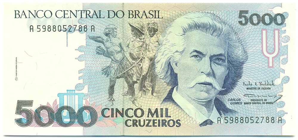 5000 крузейро 1993 года Бразилия — Фото №1
