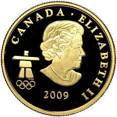 75 долларов 2009 года Канада «XXI зимние Олимпийские Игры 2010 в Ванкувере — Волк» — Фото №2