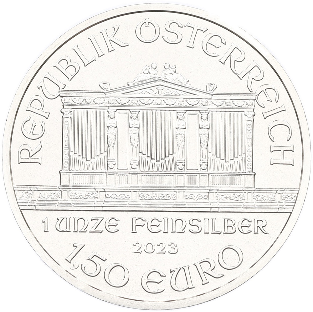 1.50 евро 2023 года Австрия «Венская филармония» — Фото №2