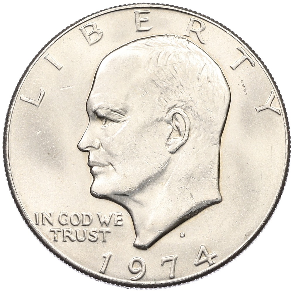 1 доллар 1974 года D США «Эйзенхауэр» — Фото №1