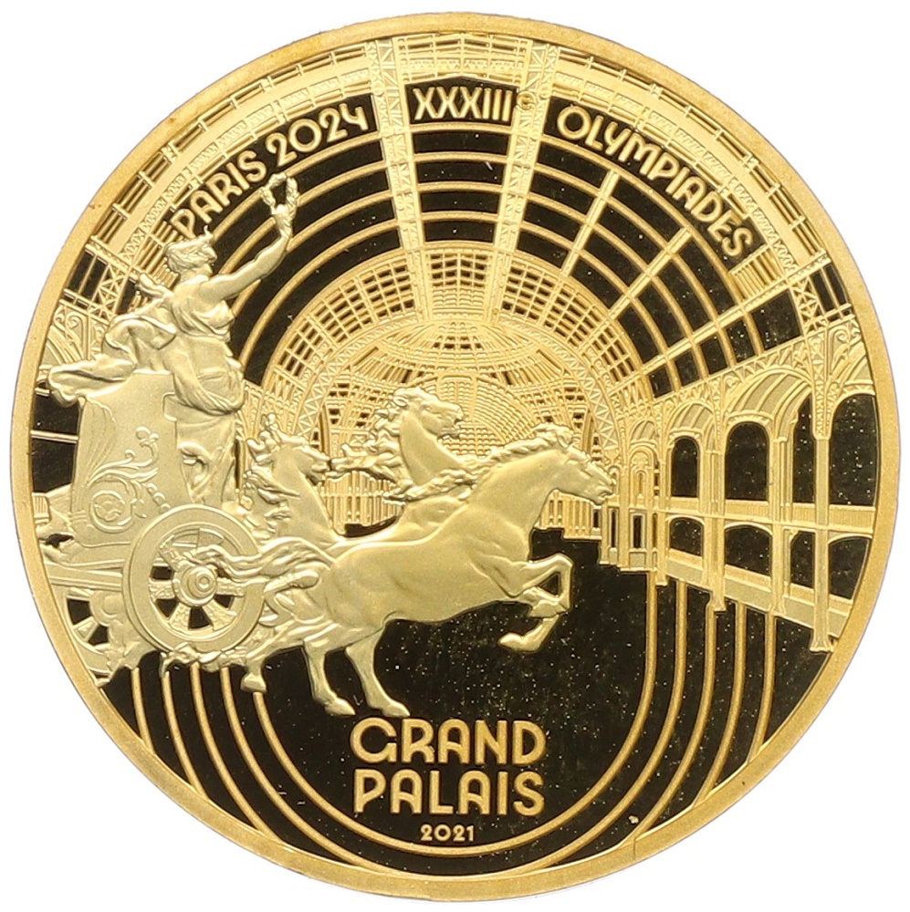 50 евро 2021 года Франция «XXXIII летние Олимпийские игры в Париже 2024 года — Большой дворец» — Фото №1