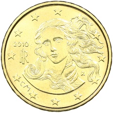 10 евроцентов 2010 года Италия — Фото №1