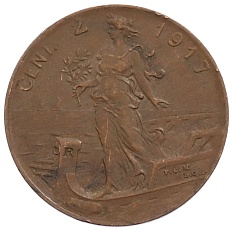 2 чентезимо 1917 года Италия — Фото №1