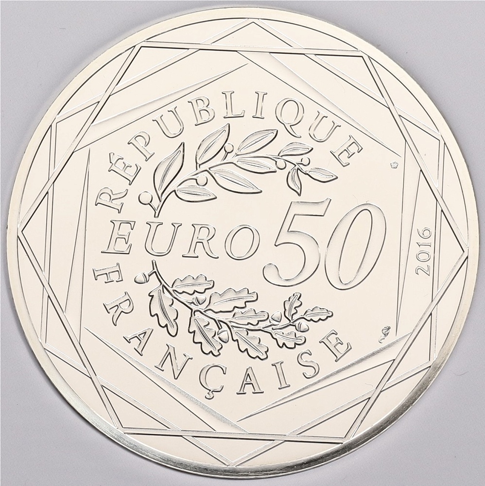 50 евро 2016 года Франция «Маленький принц — Цветок» — Фото №2