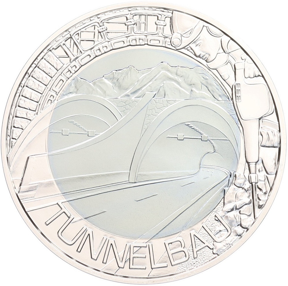 25 евро 2013 года Австрия «Строительство тоннеля» — Фото №1