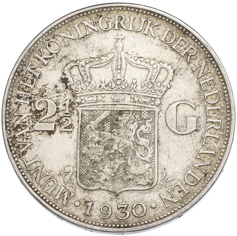 2 1/2 гульдена 1930 года Нидерланды — Фото №1