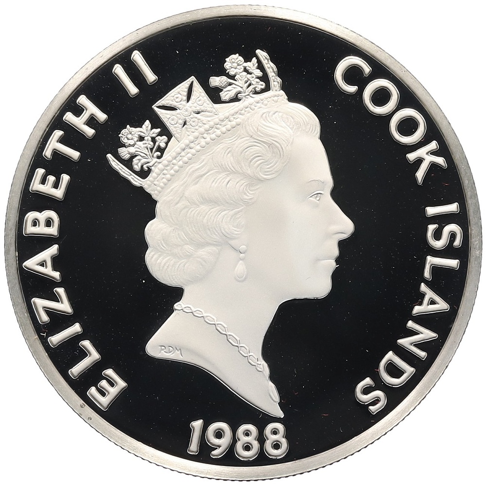 50 долларов 1988 года Острова Кука «Великие исследователи — Ричард Бэрд» — Фото №2