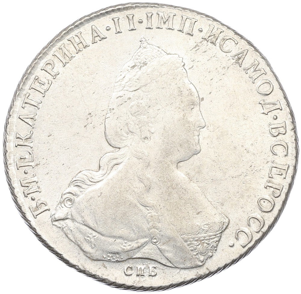 1 рубль 1786 года СПБ ТI ЯА Российская Империя (Екатерина II) — Фото №1