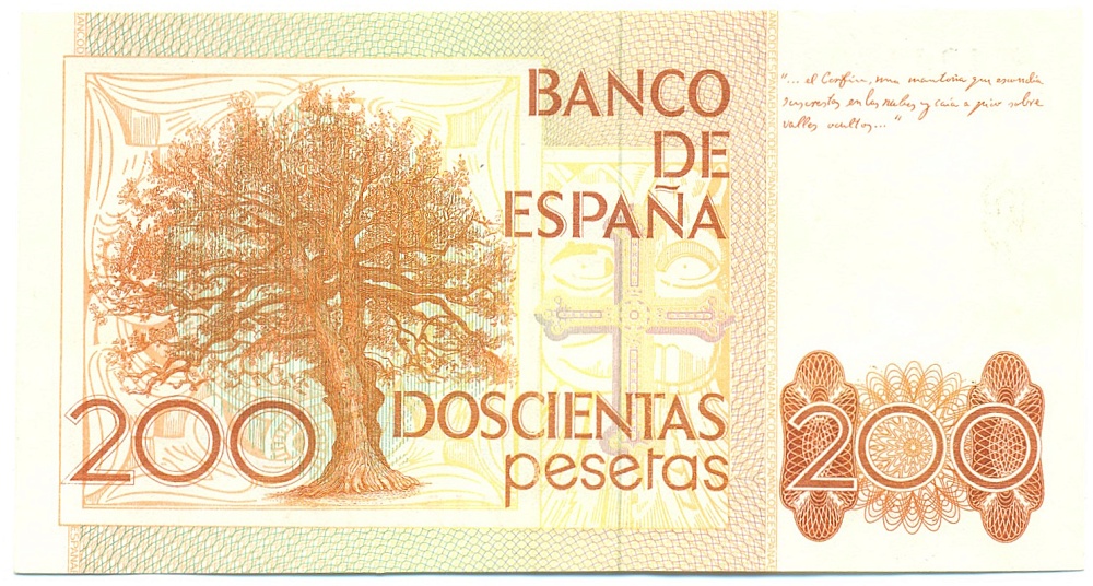 200 песет 1980 года Испания — Фото №2