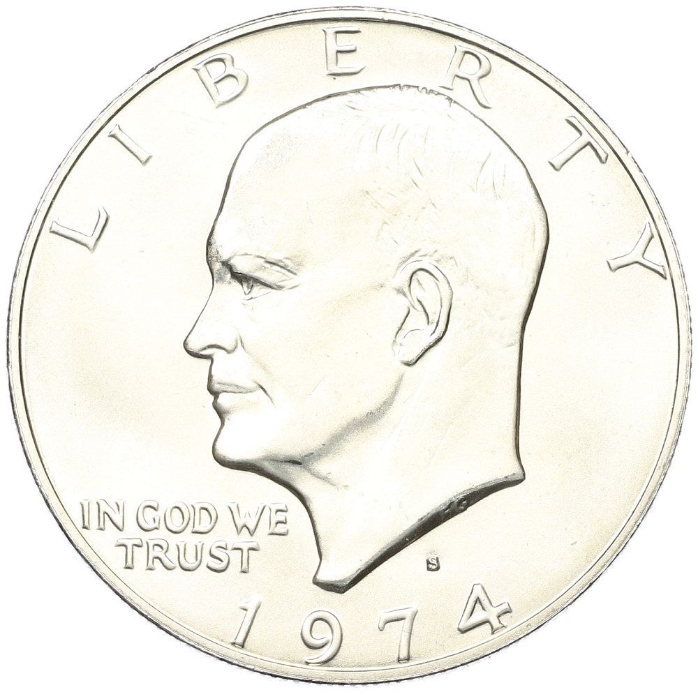 1 доллар 1974 года S США «Эйзенхауэр» — Фото №1