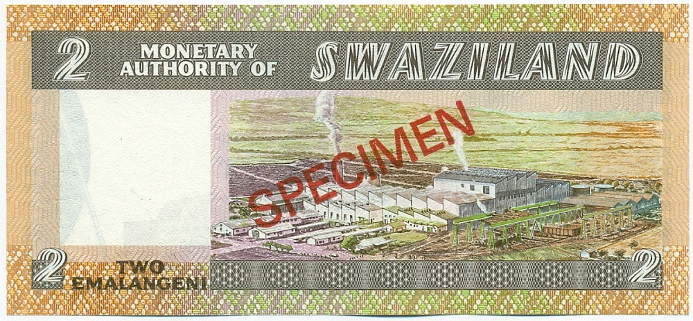 2 эмалангени 1974 года Свазиленд (ОБРАЗЕЦ) — Фото №2