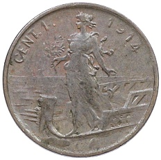 1 чентезимо 1914 года Италия — Фото №1