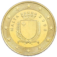 50 евроцентов 2008 года Мальта — Фото №1
