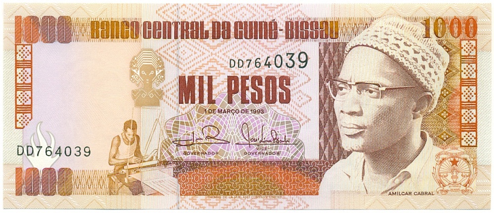 1000 песо 1993 года Гвинея-Бисау — Фото №1