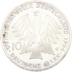 10 марок 1994 года G Германия «250 лет со дня рождения Иоганна Готфрида Гердера» — Фото №2