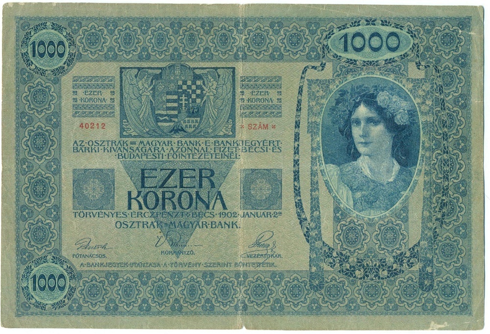 1000 крон 1902 года Австро-Венгрия — Фото №1