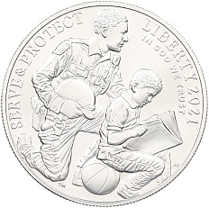 1 доллар 2021 года Р США «Национальный музей правоохранительных органов» — Фото №1