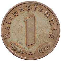 1 рейхспфенниг 1939 года А Германия — Фото №2