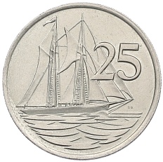 25 центов 1977 года Каймановы острова — Фото №1