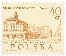 Почтовая марка 40 грошей 1965 года Польша — Фото №1