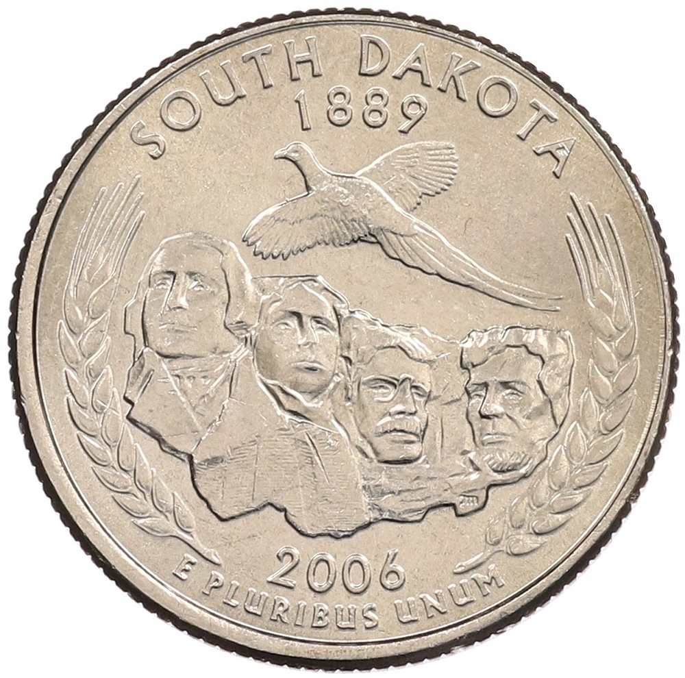 1/4 доллара (25 центов) 2006 года P США «Штаты и территории — Южная Дакота» — Фото №1