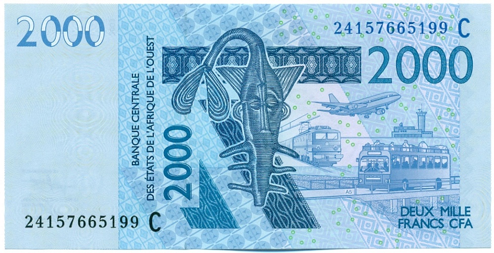 2000 франков 2003 года Западно-Африканский валютный союз — литера С (Буркина-Фасо) — Фото №1