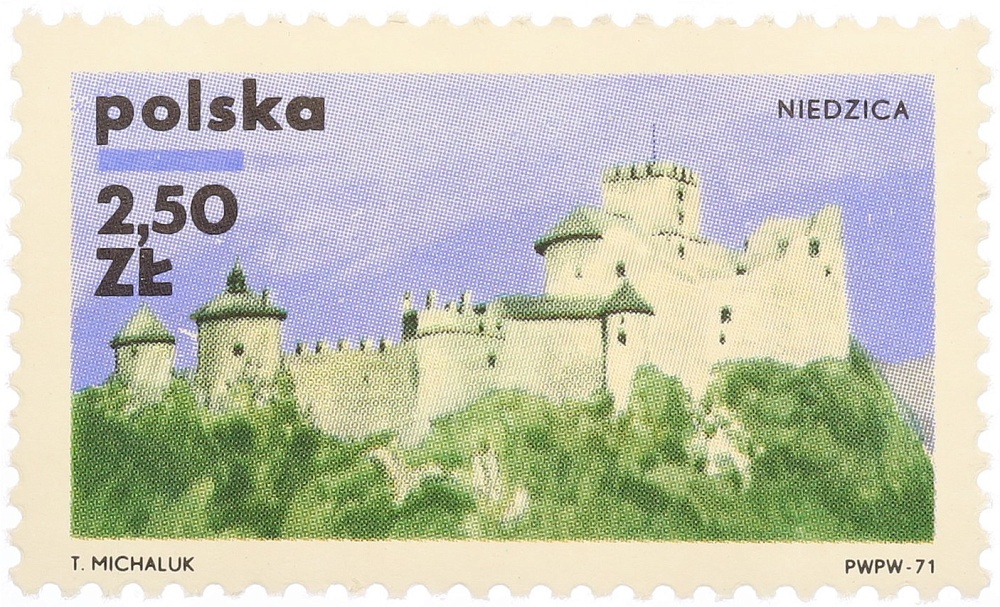 Почтовая марка 2.50 злотых 1971 года Польша «Польские замки» — Фото №1