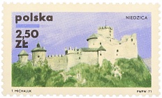 Почтовая марка 2.50 злотых 1971 года Польша «Польские замки» — Фото №1