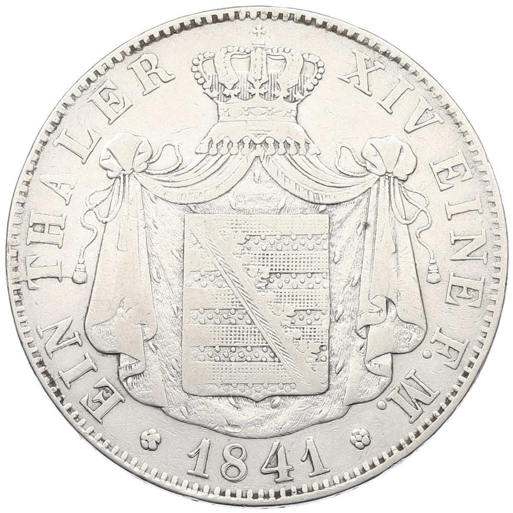 1 талер 1841 года Саксен-Альтенбург — Фото №2