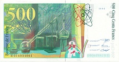 500 франков 1994 года Франция — Фото №2