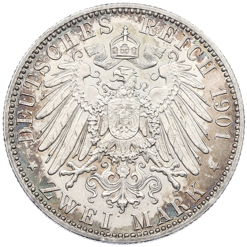 2 марки 1901 года Германия (Пруссия) «200-летие Пруссии» — Фото №2