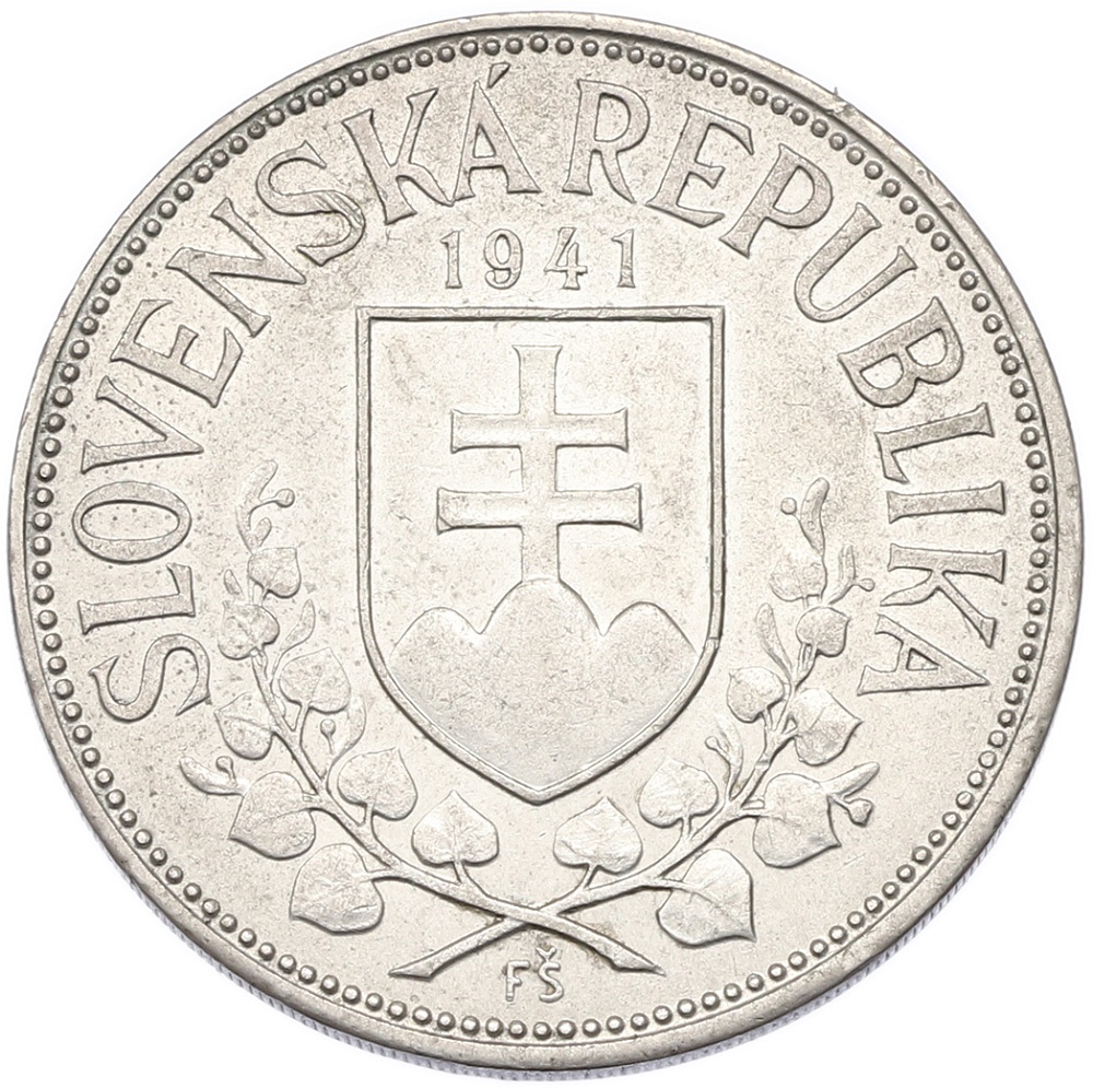 20 крон 1941 года Словакия «Святые Кирилл и Мефодий» — Фото №2