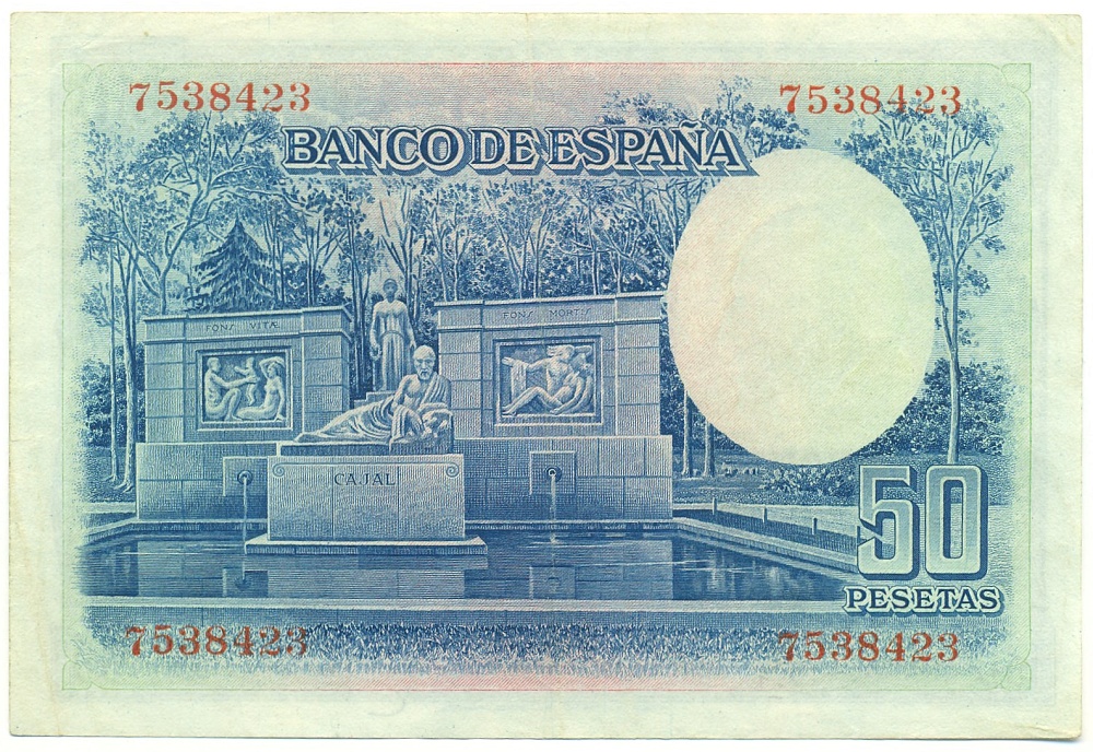 50 песет 1935 года Испания — Фото №2