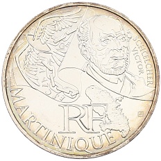 10 евро 2012 года Франция «Регионы Франции — Мартиника» — Фото №1