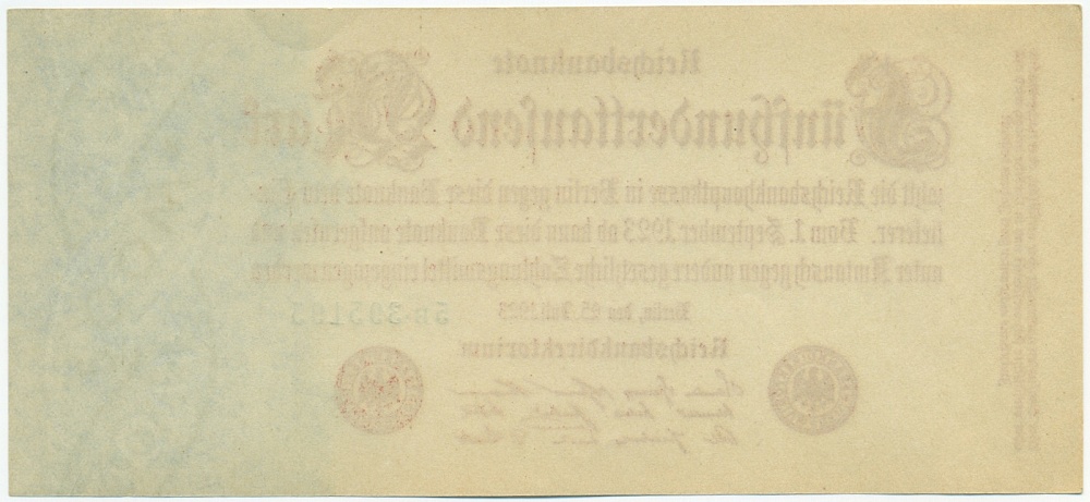 500000 марок 1923 года Германия — Фото №2