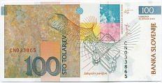 100 толаров 2003 года Словения — Фото №2