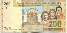 200 боливиано 1986 года Боливия — Фото №1