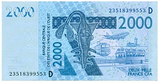 2000 франков 2023 года Западно-Африканский валютный союз — литера D (Мали) — Фото №1