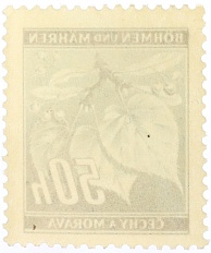 Почтовая марка 50 геллеров 1940 года Богемия и Моравия — Фото №2