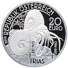 20 евро 2013 года Австрия «Доисторическая жизнь — Триасовый период» — Фото №2