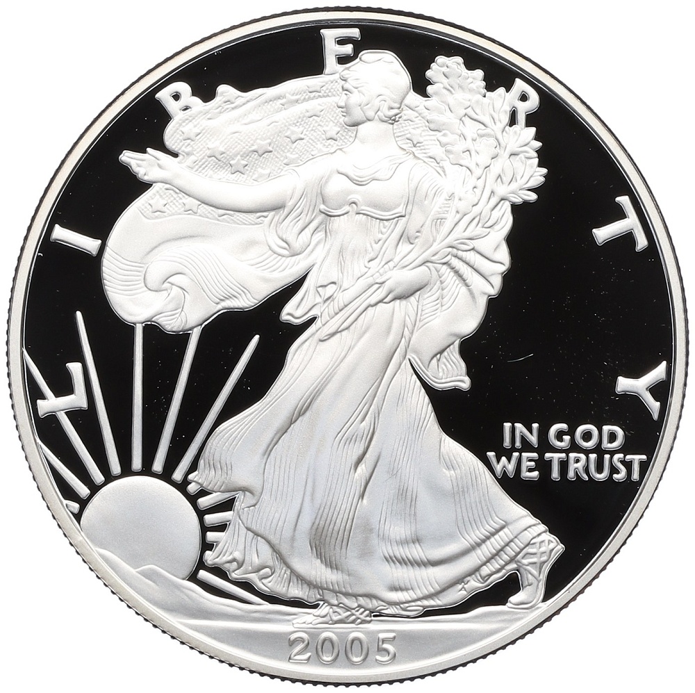 1 доллар 2005 года W США «Шагающая Свобода» — Фото №1