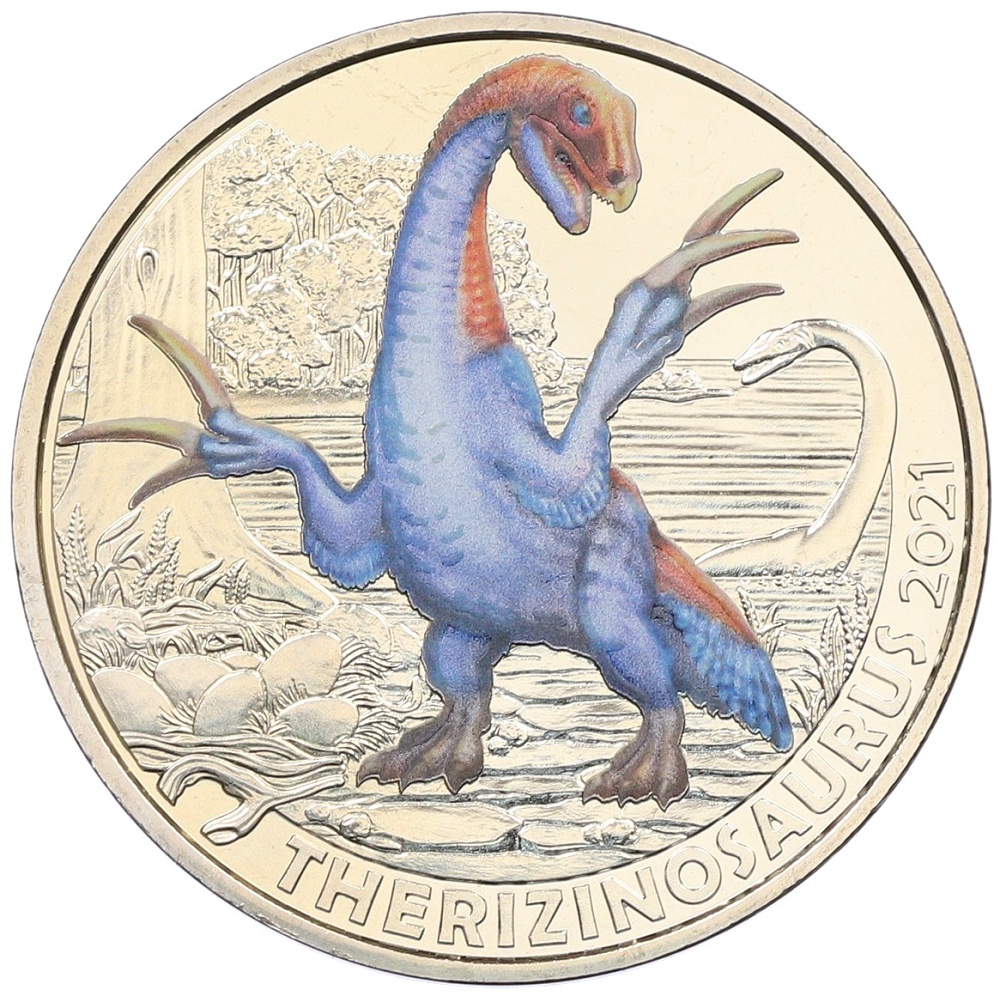 3 евро 2021 года Австрия «Супер динозавры — Теризинозавр» — Фото №1