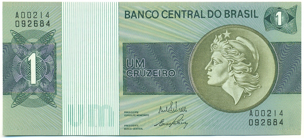 1 крузейро 1970 года Бразилия — Фото №1