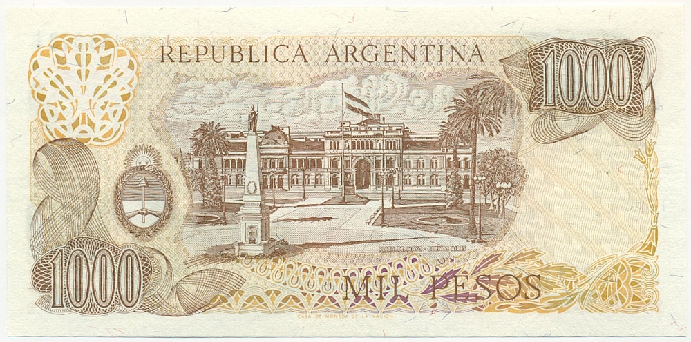 1000 песо 1982 года Аргентина — Фото №2