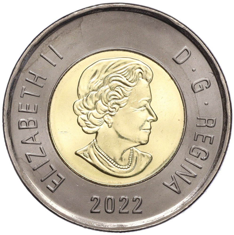 2 доллара 2022 года Канада «Дань уважения Королеве Елизавете II» — Фото №2