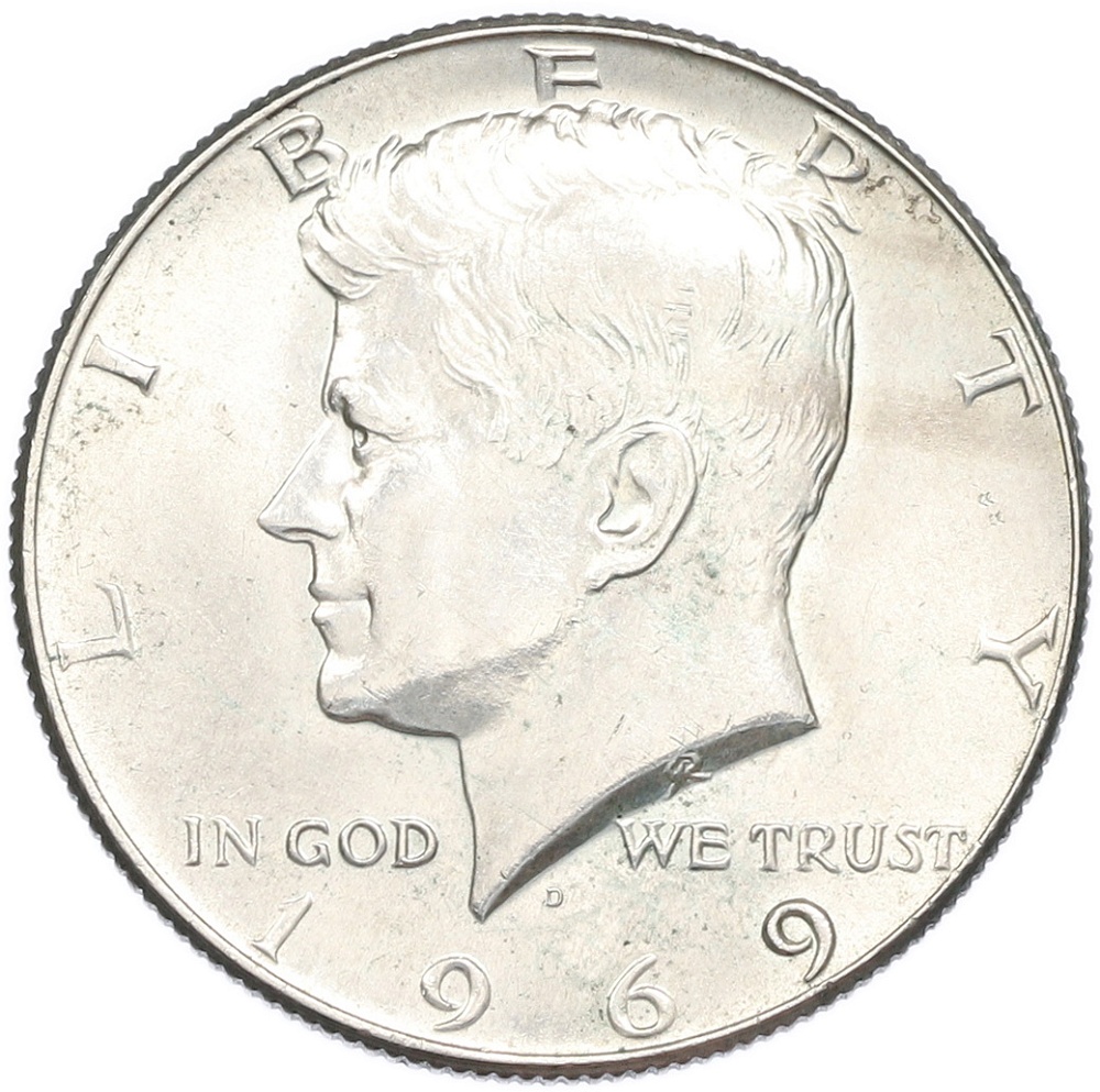 1/2 доллара (50 центов) 1969 года D США — Фото №1