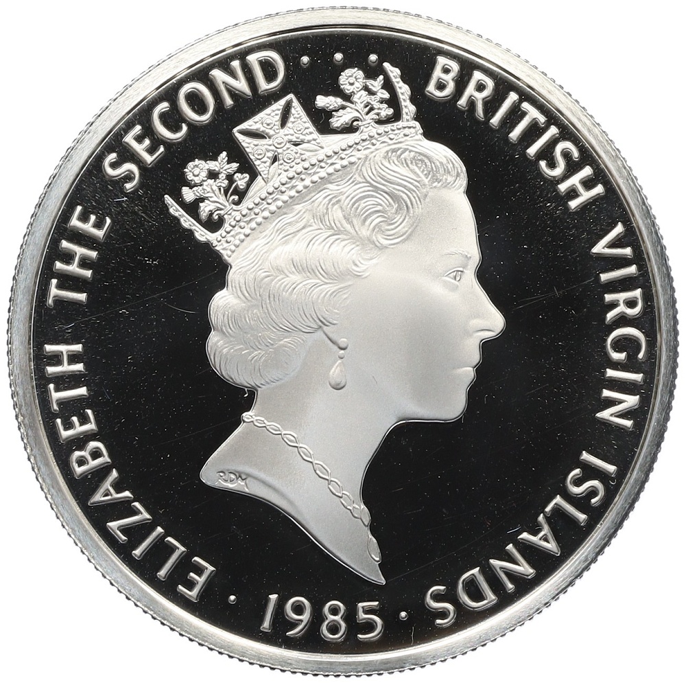 20 долларов 1985 года Британские Виргинские острова «Сокровища затонувшего корабля — Карманные часы» — Фото №2