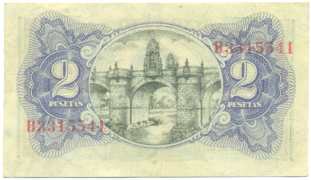 2 песеты 1938 года Испания — Фото №2